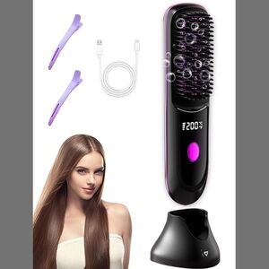 Go Brush Pro Cordless Hair Straightener Comb with Negative Ion Technology